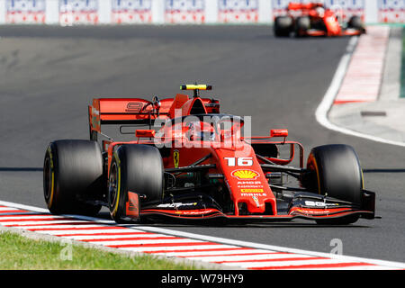 Formula 1 racing weekend in Hungaroring circuit Hungary august 04 2019 Stock Photo