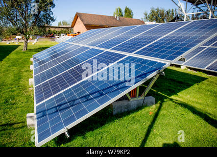 Solar panel. Eco innovation alternative energy source Stock Photo