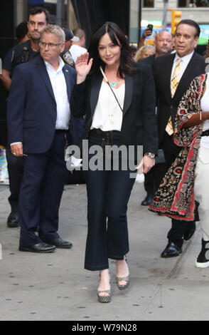 New York, USA. 5th Aug 2019. Shannon Doherty on Good Morning America to talk about new season of Beverly Hills 90210 in New York. August 05, 2019 Credit: RW/MediaPunch Credit: MediaPunch Inc/Alamy Live News Stock Photo