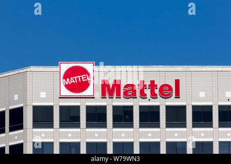 EL SEGUNDO, CA/USA - OCTOBER 13, 2014: Mattel world corporate headquarters building. Mattel, Inc. an American toy manufacturing company founded in 194 Stock Photo