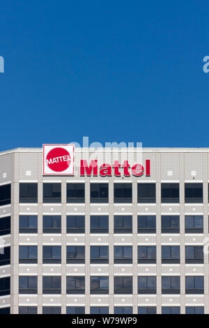 EL SEGUNDO, CA/USA - OCTOBER 13, 2014: Mattel world corporate headquarters building. Mattel, Inc. an American toy manufacturing company founded in 194 Stock Photo