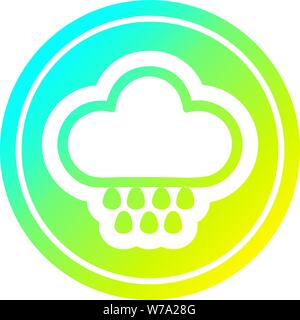 rain cloud circular icon with cool gradient finish Stock Vector Image ...