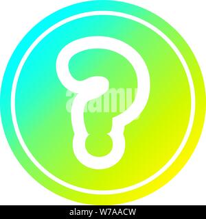 question mark circular icon with cool gradient finish Stock Vector ...