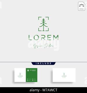autumn tree logo design nature vector Stock Vector