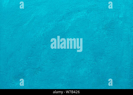 Abstract grunge painted background. Background was painted with blue-green egg tempera on canvas by hand. Stock Photo