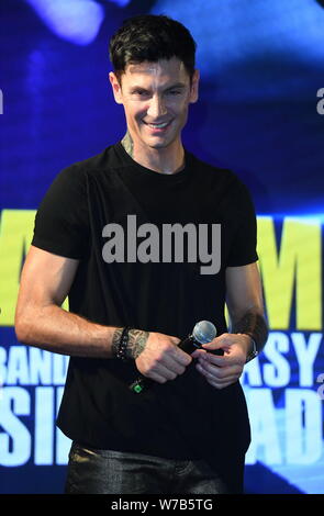 Croatian pianist Maksim Mrvica performs during a launch event for '2018 Maksim & his band phantasy of the silk road' in Beijing, China, 24 October 201 Stock Photo