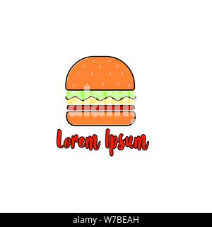 Burger logo suitable for Restaurant logo Stock Vector