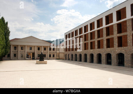 Andricgrad or Kamengrad is a cultural center and the type of ethno-village located on the river Drina in Visegrad, Republic of Srpska, Bosnia and Herz Stock Photo