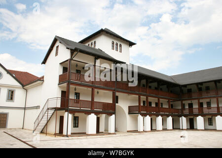 Andricgrad or Kamengrad is a cultural center and the type of ethno-village located on the river Drina in Visegrad, Republic of Srpska, Bosnia and Herz Stock Photo