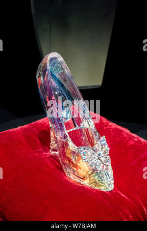 prosa form vigtig A glass slipper of Cinderella's Shoe is on display duirng the "Shoes:  Pleasure and Pain" exhibition held by Victoria and Albert Museum in  Shanghai, Ch Stock Photo - Alamy