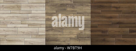 Set of high resolution seamless textures of wooden parquet Stock Photo