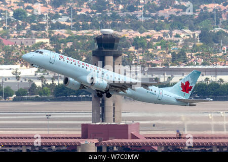 Air Canada Embraer ERJ 190 regional airliner jet taking off from