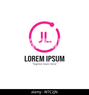 Initial JL logo template with modern frame. Minimalist JL letter logo vector illustration design Stock Vector