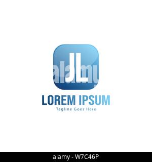 Initial JL logo template with modern frame. Minimalist JL letter logo vector illustration design Stock Vector
