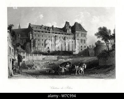 Chateau de Blois, Loire Valley, France, 1875.Artist: J Carter Stock Photo