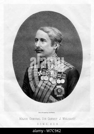 The Right Honourable Garnet Joseph Wolseley, British Field Marshal, 1880. Artist: Unknown Stock Photo