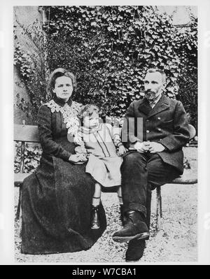 Marie and Pierre Curie, physicists, 1904. Artist: Unknown Stock Photo