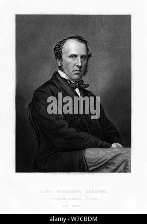 Charles John Canning, 1st Earl Canning, Governor-General of India, 19th century.Artist: DJ Pound Stock Photo