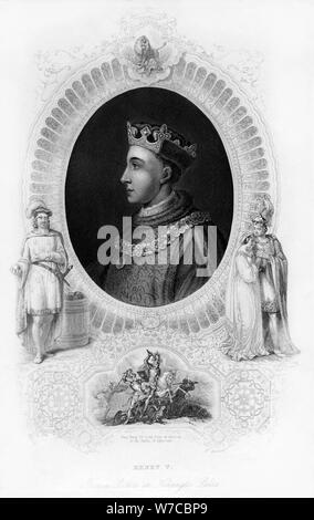 Henry V, King of England, (c1850). Artist: Unknown Stock Photo