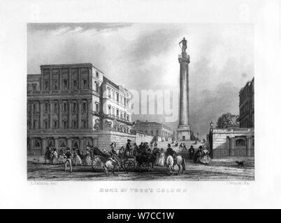The Duke of York's Column, London, 19th century.Artist: J Woods Stock Photo