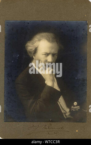 Portrait of the pianist, composer and politician Ignacy Jan Paderewski. Stock Photo