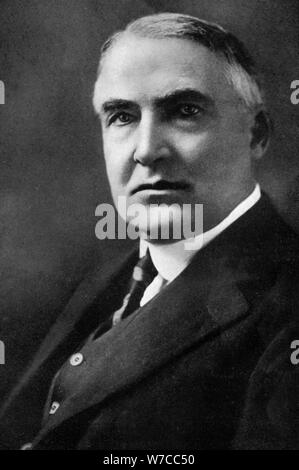 Warren Harding. Portrait of Warren G Harding, the 29th President of the
