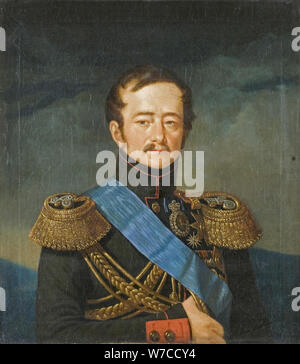 Portrait of Ivan Fyodorovich Paskevich, Count of Erivan, Viceroy of the Kingdom of Poland. Stock Photo