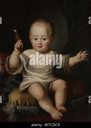 Portrait of Grand Duke Alexander Pavlovich of Russia (1777-1825) as Baby. Stock Photo