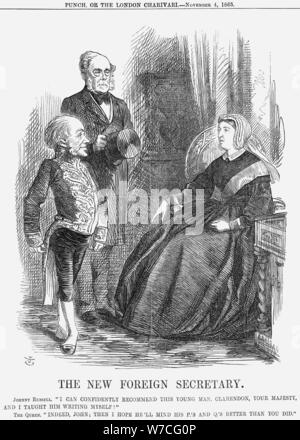 'The New Foreign Secretary', 1865. Artist: John Tenniel Stock Photo