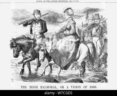 'The Irish Balmoral, Or A Vision of 1869', 1868. Artist: John Tenniel