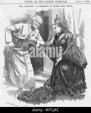 'Two Jubilees - a Harmony in Black and White', 1888. Artist: Unknown Stock Photo
