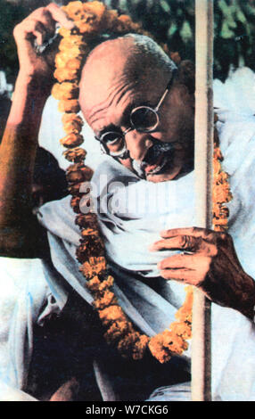Mohondas Karamchand Gandhi (1869-1948), Indian Nationalist leader. Artist: Unknown Stock Photo