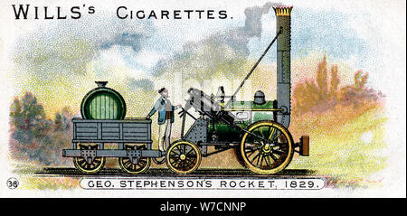 George Stephenson's locomotive 'Rocket', 1829 (1900). Artist: Unknown Stock Photo