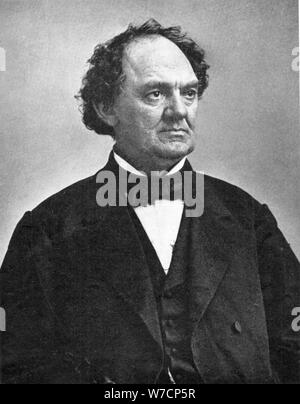 Phineas Taylor Barnum (1810-1891), American showman, 1864. Artist: Unknown Stock Photo