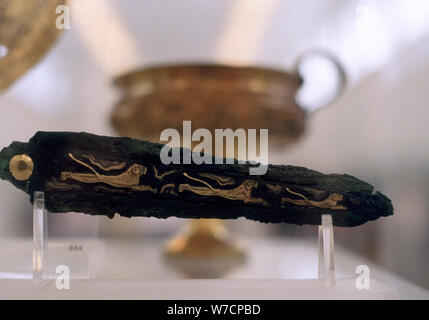 Mycenean dagger with lion decoration, c1450-c1100 BC. Artist: Unknown Stock Photo