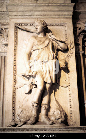 Statue of Artemis, Greek goddess of hunting. Artist: Unknown Stock Photo