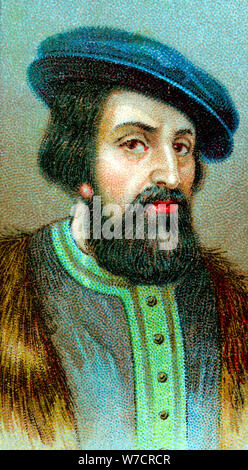 Hernan Cortes (1485-1547), Spanish conquistador who conquered Mexico. Artist: Unknown Stock Photo