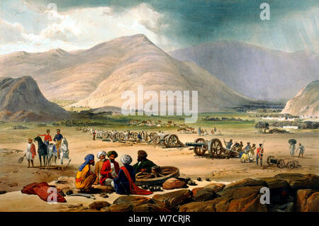 First Anglo-Afghan War, 1838-1842. Artist: James Atkinson Stock Photo