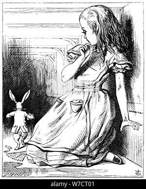 Scene from Alice's Adventures in Wonderland by Lewis Carroll, 1865. Artist: John Tenniel Stock Photo