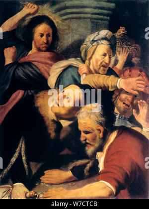'Christ Drives the Money-Changers from the Temple', 1626. Artist: Rembrandt Harmensz van Rijn Stock Photo