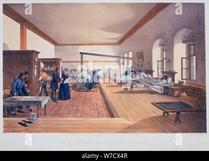 Hospital ward, Scutari, Turkey, 1856. Artist: E Walker Stock Photo