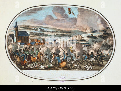 Battle of Fleurus, 26 June 1794. Artist: Anon Stock Photo