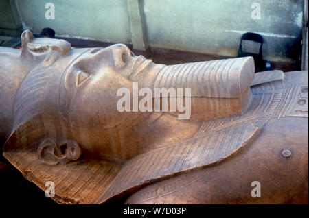 Head of colossal statue of Rameses II, Memphis, Egypt, c13th century BC. Artist: Unknown Stock Photo