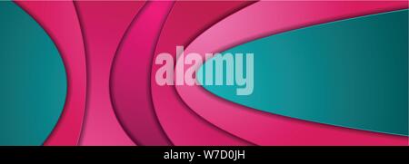 Bright abstract papercut wavy corporate background. Vector design Stock Vector