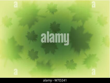 Abstract green blurred leaves shiny summer background. Vector design Stock Vector