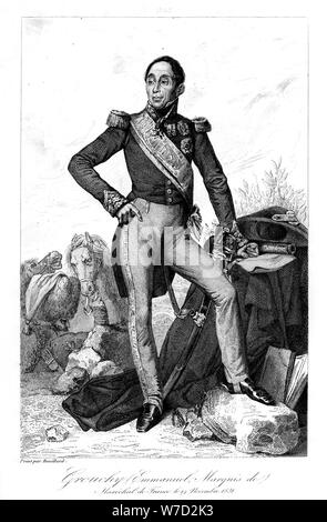 Emmanuel, marquis de Grouchy (1766-1847), French general and marshal, 1839.Artist: Geille Stock Photo