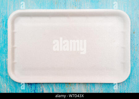 Styrofoam food tray for packaging and trade. Stock Photo