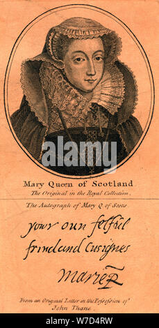 Mary, Queen of Scots, (1542-1587). Artist: Unknown Stock Photo