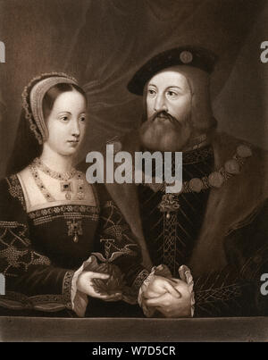 Mary Tudor and Charles Brandon. Mary Tudor, 1496-1533, Queen of Stock ...