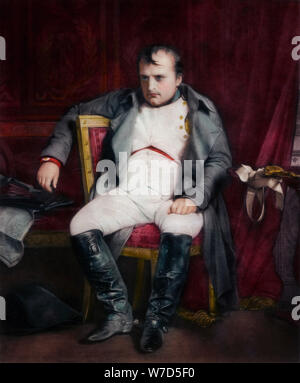 'Napoleon at Fontainebleau During the First Abdication - 31 March 1814', (1845).Artist: Paul Delaroche Stock Photo